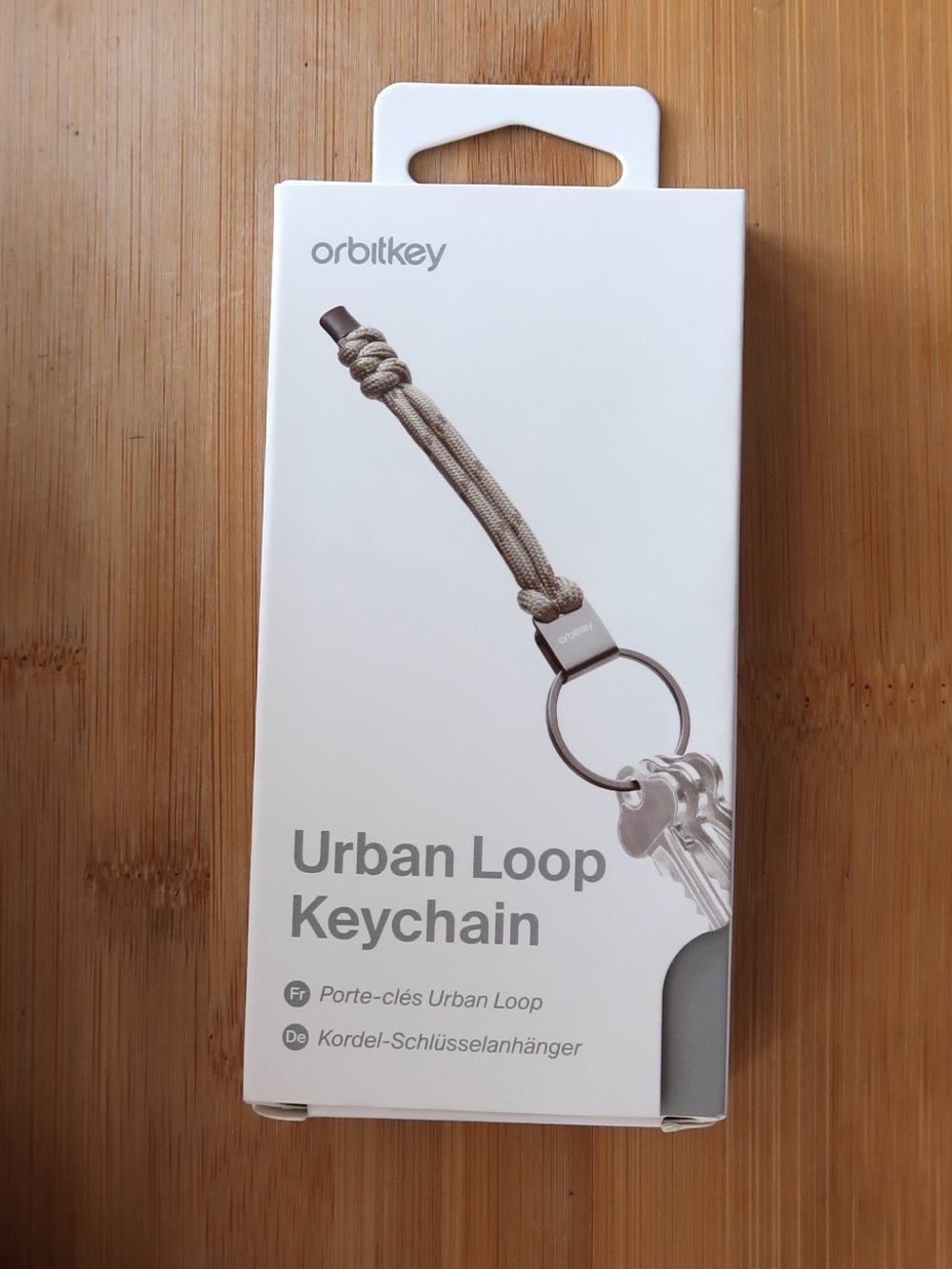 Orbitkey Urban Loop Keychain Stone Paracord NWT